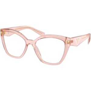 Prada Vrouw PR 20ZV 19Q1O1 Optische monturen Acetaat Roos Transparant Geometrisch Normaal