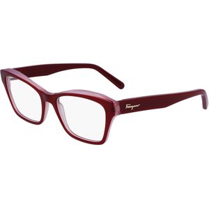 Ferragamo Vrouw SF2951 614 Optische monturen Acetaat Rood  Hurken Normaal Normaal