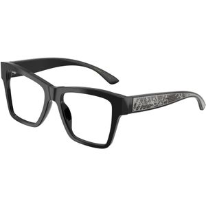 Dolce & Gabbana Vrouw DG3411 501 Optische monturen Acetaat Zwart Transparant Hurken Normaal