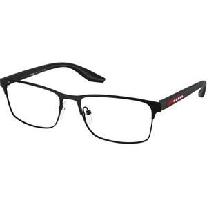 Prada Linea Rossa Man PS 50PV 1BO1O1 Optische monturen Staal Zwart Transparant Hurken Normaal