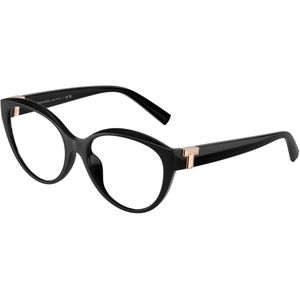 Tiffany Vrouw TF2255U 8001 Optische monturen Geïnjecteerd Zwart Transparant Kattenoog Normaal