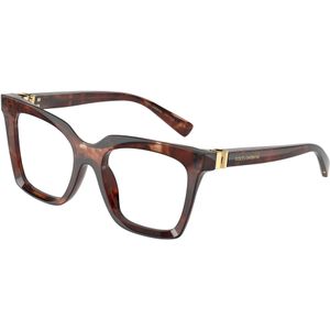 Dolce & Gabbana Vrouw DG3417 3222 Optische monturen Acetaat Rood Transparant Hurken Normaal
