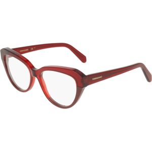 Ferragamo Vrouw SF3046 618 Optische monturen Acetaat Bordeaux  Kattenoog Normaal