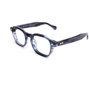 XLAB Unisex GALAPAGOS Optische monturen Acetaat Gestreept blauw  Pantos Blauw anti-licht