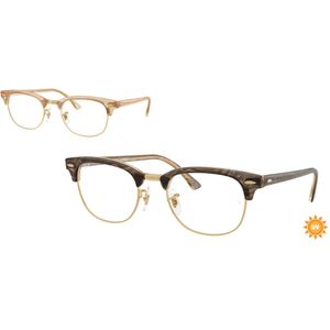 Ray - Ban Unisex RX5154 CLUBMASTER 8294 Optische monturen Acetaat Bruin Transparant Hurken Normaal