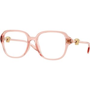 Versace Vrouw VE3386D  5533 Optische monturen Geïnjecteerd Roos Transparant Kwadraat Normaal