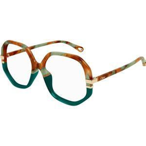 Chloé Vrouw Chloé CH0107O 013 Optische monturen Acetaat Havana Transparant Geometrisch
