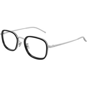 Bottega Veneta Uniseks BV1427OA 001 Optische monturen Titanium Zilver Transparant Kwadraat