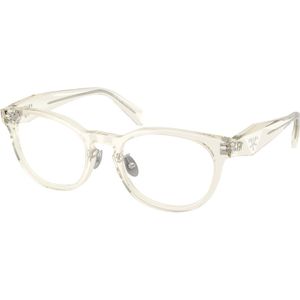 Prada Vrouw PR B06VD 19x1O11 Optische monturen Acetaat Grijs Transparant Pantos Normaal