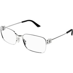 Balenciaga Vrouw Balenciaga BB0340O 002 Optische monturen Acetaat Zilver Transparant Kwadraat