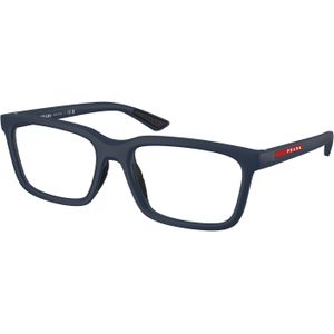 Prada Linea Rossa Man Prada Linea Rossa PS 02SV MAG1O1 Optische monturen Geïnjecteerd Blauw Transparant Kwadraat Normaal