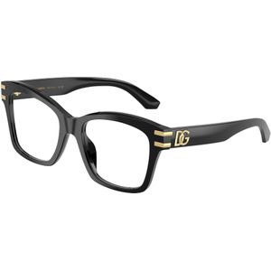 Dolce & Gabbana Vrouw DG3419 501 Optische monturen Acetaat Zwart Transparant Hurken Normaal