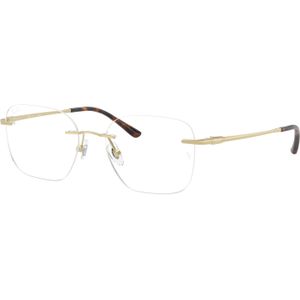 Ray - Ban Unisex Ray - Ban RX8783D 1251 Optische monturen Titanium Goud Transparant Hurken Normaal