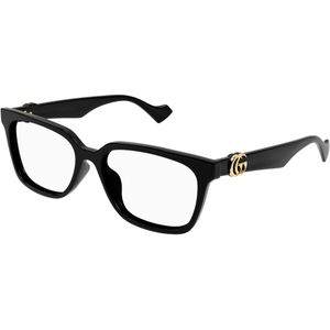 Gucci Vrouw GG1537OK 001 Optische monturen Geïnjecteerd Zwart Transparant Kwadraat
