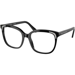 Swarovski Vrouw SK2033 1001 Optische monturen Acetaat Zwart Transparant Vlinder Normaal