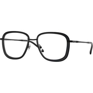 DIESEL Unisex DL5009  1002 Optische monturen Metaal Zwart Transparant Rotonde Normaal