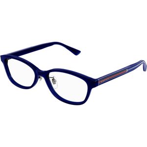 Gucci Uniseks GG1612OJ 003 Optische monturen Acetaat Blauw Transparant Rotonde