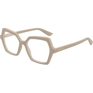 Alexander McQueen Vrouw Alexander McQueen AM0537O 003 Optische monturen Acetaat Beige Transparant Geometrisch