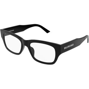 Balenciaga Man Balenciaga BB0450O 001 Optische monturen Acetaat Zwart Transparant Kwadraat
