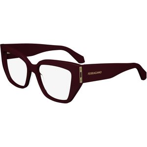 Ferragamo Vrouw SF2972 601 Optische monturen Acetaat Bordeaux  Hurken Normaal Normaal