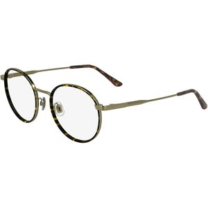 Calvin Klein Unisex CK24114 235 Optische monturen Metaal Havana  Rotonde Normaal