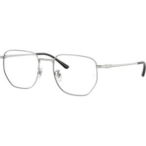 Ray - Ban Unisex Ray - Ban RX8776D 1002 Optische monturen Titanium Zilver Transparant Geometrisch Normaal