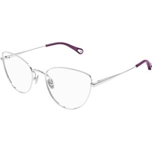 Chloé Vrouw CH0319O 003 Optische monturen Metaal Zilver Transparant Kattenoog