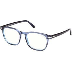 Tom Ford - Ronde/Ovale Acetaat Brillen - Blauw - 51 MM