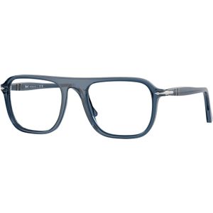 Persol Unisex PO3359V JACQUES 1197 Optische monturen Acetaat Blauw Transparant Hurken Normaal