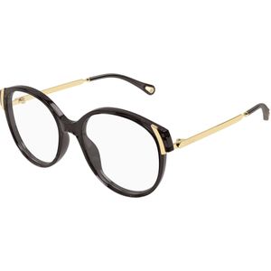 Chloé Vrouw CH0328O 001 Optische monturen Acetaat Grijs Transparant Rotonde