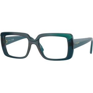 VOGUE EYEWEAR Donna VO5636U 3224 Optische monturen Nylon Blu Trasparente Squadrata Normale
