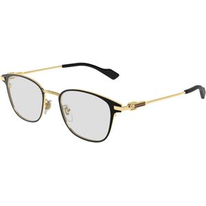 Gucci Uniseks GG1740OK 001 Optische monturen Titanium Zwart Transparant Rotonde