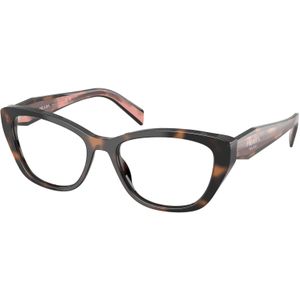Prada Vrouw PR 19WV 23A1O11 Optische monturen Acetaat Schildpad Transparant Kattenoog Normaal