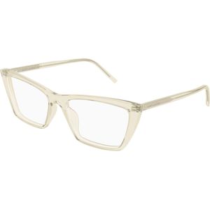 SAINT LAURENT Vrouw SAINT LAURENT SL 737 MICA THIN OPT 007 Optische monturen Acetaat Geel Transparant Kwadraat