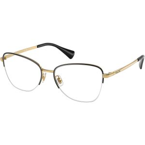 Ralph Lauren Vrouw RA6061 9443 Optische monturen Metaal Zwart Transparant Geometrisch Normaal
