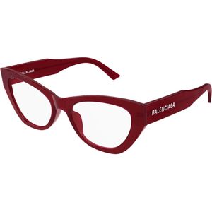Balenciaga Vrouw BB0449O 005 Optische monturen Acetaat Bordeaux Transparant Kattenoog