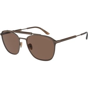 Giorgio Armani Man AR6149 300673 Zonnebrillen Metaal Bronzen Bruin Hurken Normaal