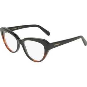 Ferragamo Vrouw SF3046 006 Optische monturen Acetaat Zwart  Kattenoog Normaal