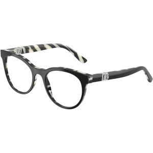 Dolce & Gabbana Vrouw DG3399 3372 Optische monturen Acetaat Zwart Transparant Pantos Normaal