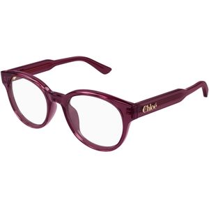 Chloé Vrouw CH0343OA 005 Optische monturen Acetaat Bordeaux Transparant Rotonde
