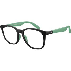 Emporio Armani Kind EK3004 5001 Optische monturen Geïnjecteerd Zwart Transparant Pantos Normaal