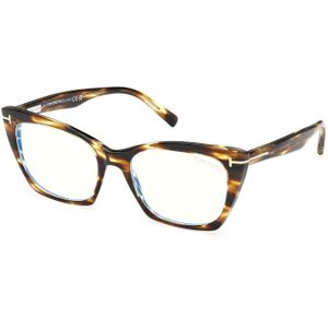 TOM FORD Vrouw FT5709-B 55A Optische monturen Acetaat Havana  Kattenoog Normaal