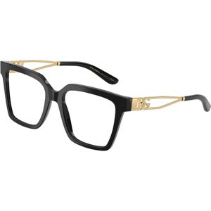 Dolce & Gabbana Vrouw DG3376B 3355 Optische monturen Acetaat Zwart Transparant Hurken Normaal