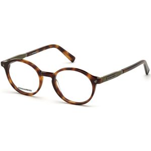 Dsquared2 Unisex DQ5298 052 Optische monturen uitstel Acetaat Havana  Rotonde