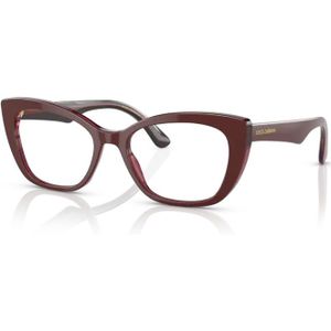 Dolce & Gabbana Vrouw DG3360 3247 Optische monturen Plastic Bordeaux  Kattenoog