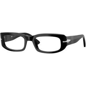 Persol Unisex PO3388V  95 Optische monturen Acetaat Zwart Transparant Kussen Normaal