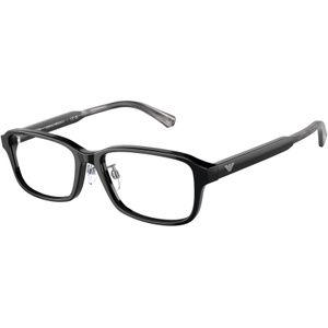Emporio Armani Man EA3215D 5017 Optische monturen Acetaat Zwart Transparant Kussen Normaal