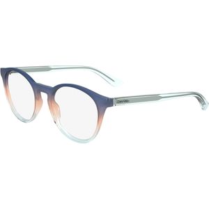 Calvin Klein Unisex CK23549 411 Optische monturen Bio-injectie Blauw  Geometrisch Normaal