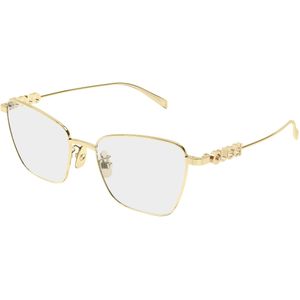 Gucci Vrouw Gucci GG1807O 003 Optische monturen Metaal Goud Transparant Vlinder