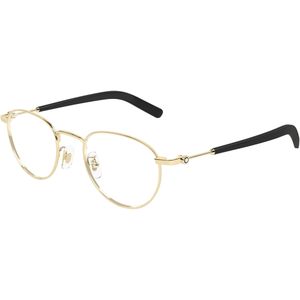 Montblanc Man MB0423O 001 Optische monturen Metaal Goud Transparant Rotonde